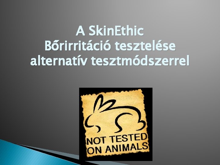 A Skin. Ethic Bőrirritáció tesztelése alternatív tesztmódszerrel 