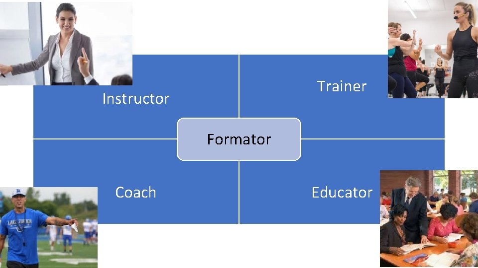 Trainer Instructor Formator Coach Educator 