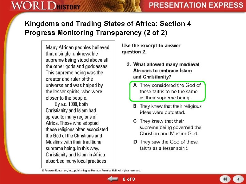 Kingdoms and Trading States of Africa: Section 4 Progress Monitoring Transparency (2 of 2)