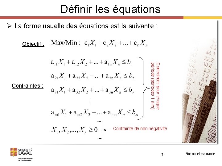 Définir les équations Ø La forme usuelle des équations est la suivante : Objectif Définir les équations Ø La forme usuelle des équations est la suivante : Objectif