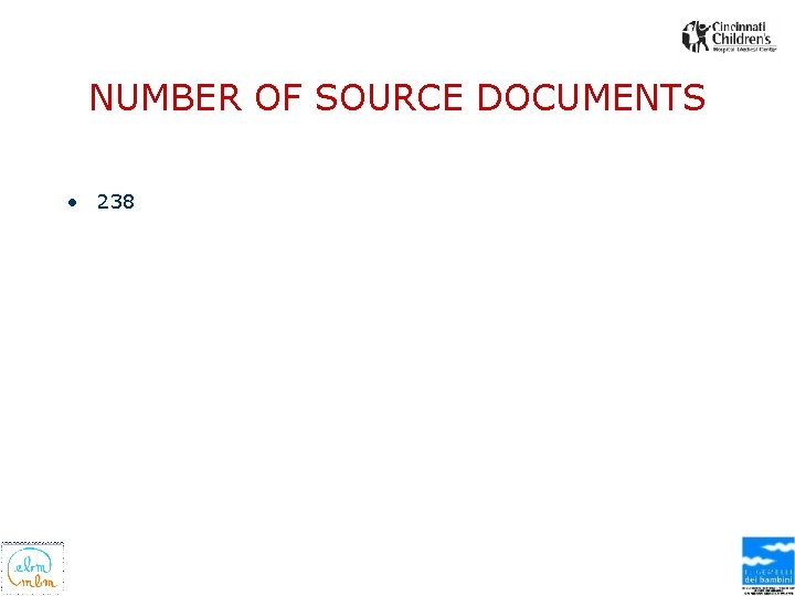 NUMBER OF SOURCE DOCUMENTS • 238 