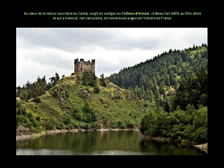 Au cœur de la nature luxuriante du Cantal, surgit les vestiges du Château d'Alleuze,