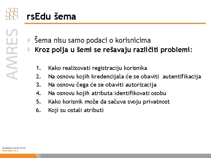 rs. Edu šema Šema nisu samo podaci o korisnicima Kroz polja u šemi se