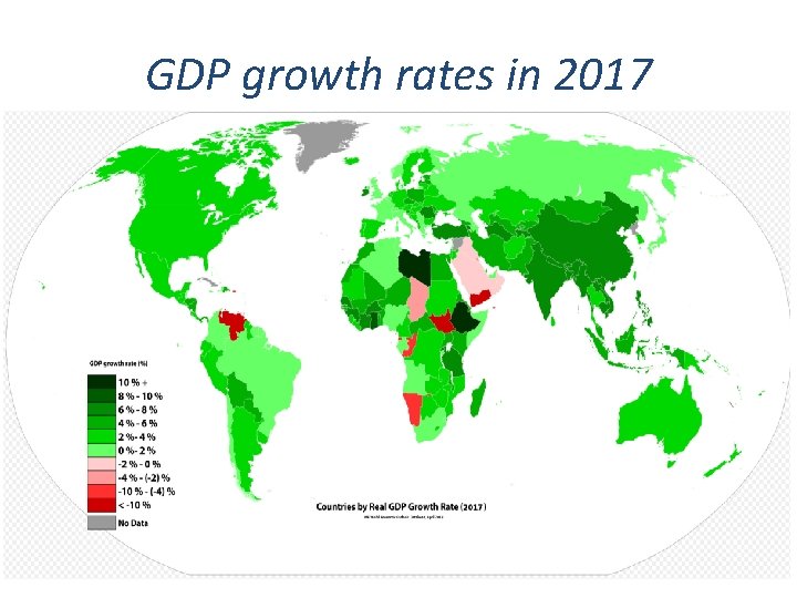 GDP growth rates in 2017 