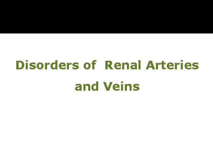 Disorders of Renal Arteries and Veins 