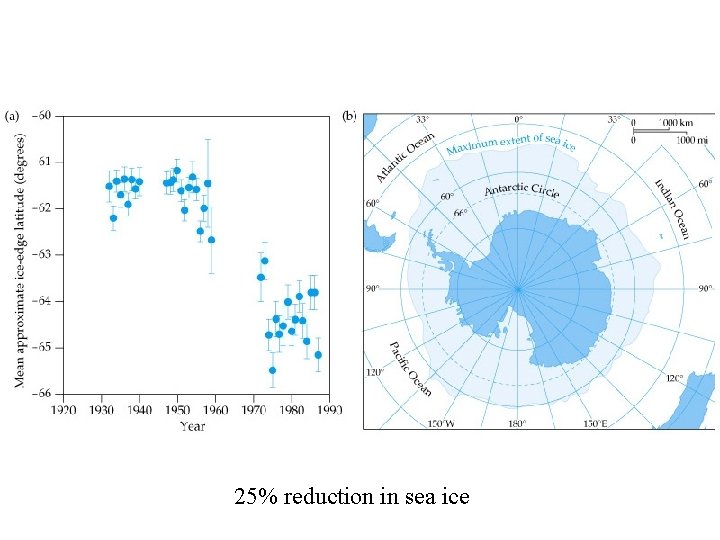 25% reduction in sea ice 