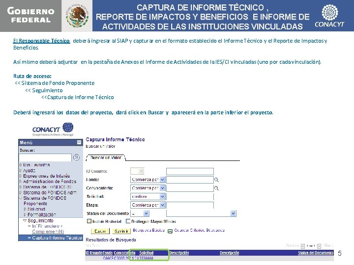 CAPTURA DE INFORME TÉCNICO , REPORTE DE IMPACTOS Y BENEFICIOS E INFORME DE ACTIVIDADES