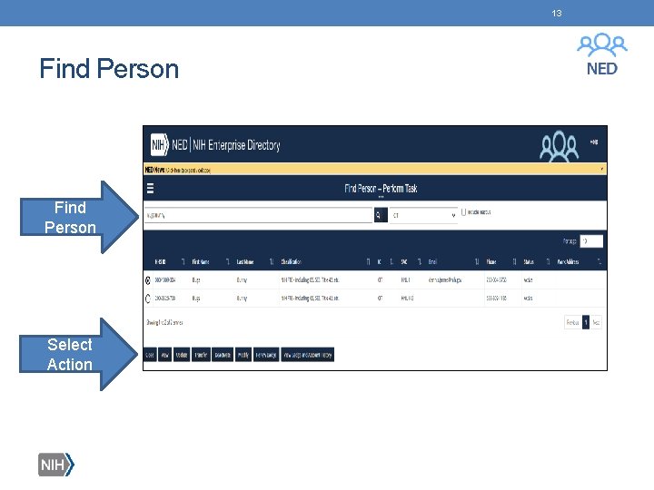 13 Find Person Select Action 