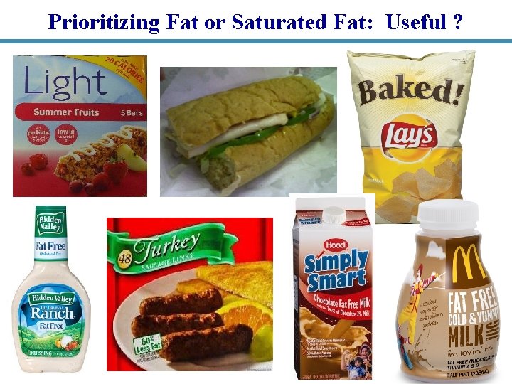 Prioritizing Fat or Saturated Fat: Useful ? 