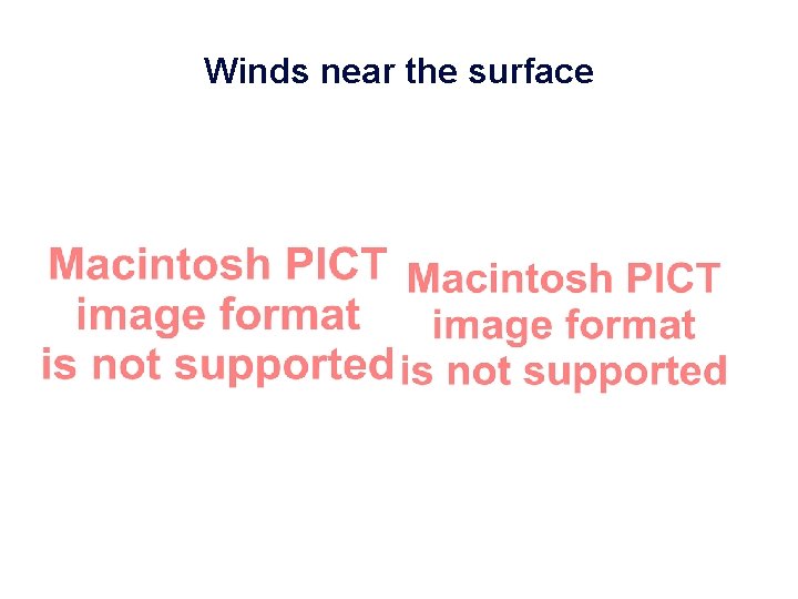 Winds near the surface 