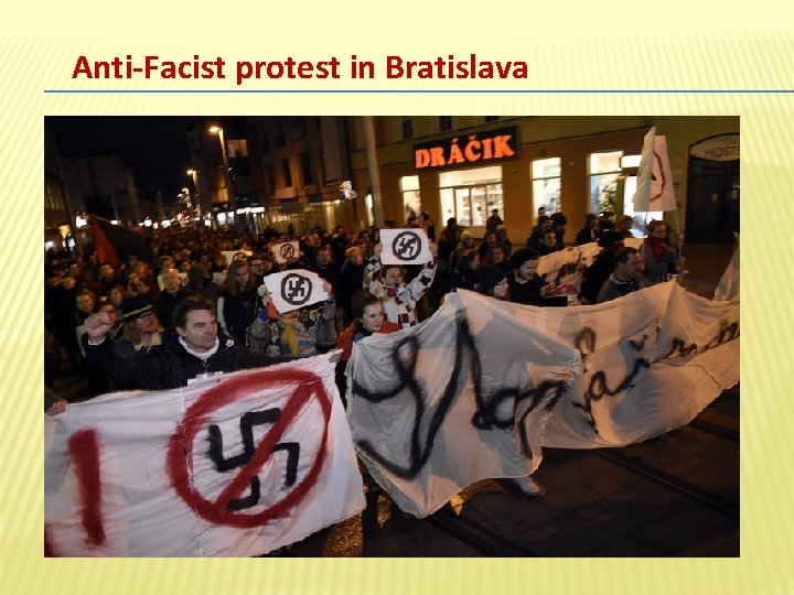 Anti-Facist protest in Bratislava 
