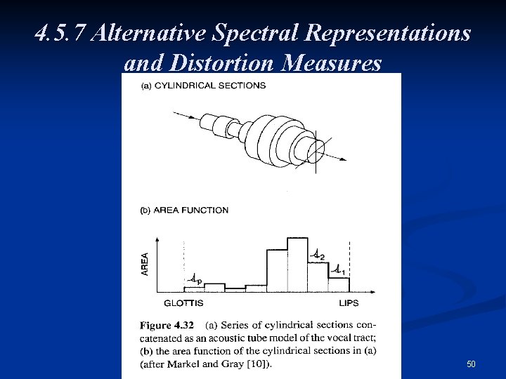 4. 5. 7 Alternative Spectral Representations and Distortion Measures 50 