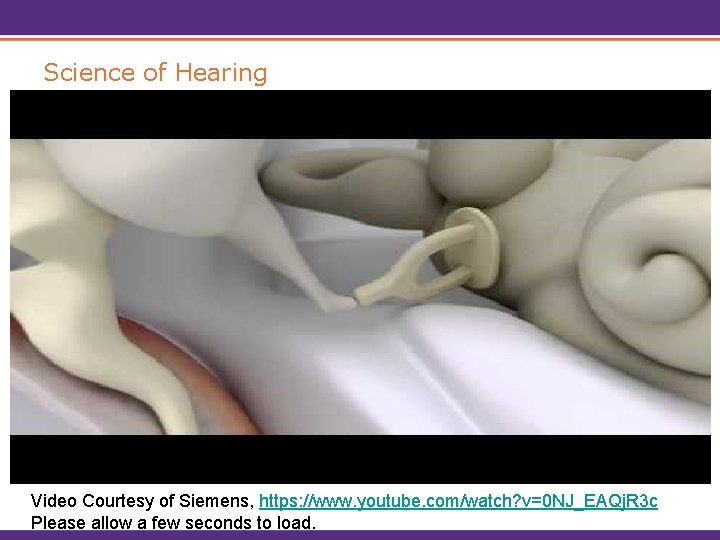 Science of Hearing Video Courtesy of Siemens, https: //www. youtube. com/watch? v=0 NJ_EAQj. R