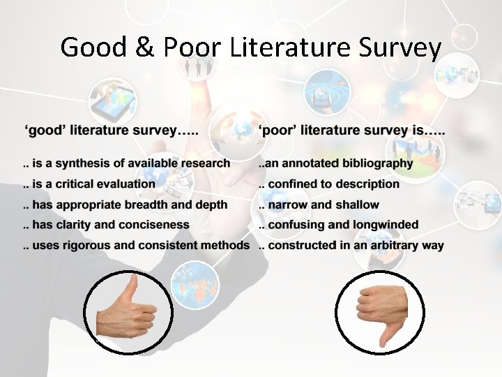 Good & Poor Literature Survey 