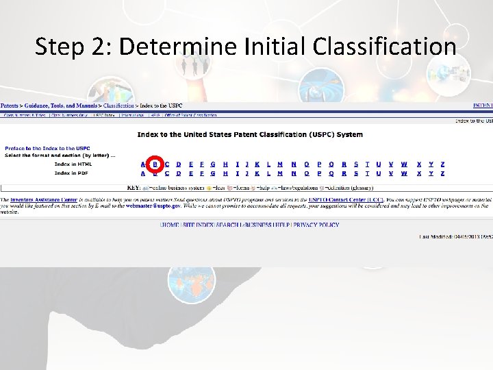 Step 2: Determine Initial Classification 