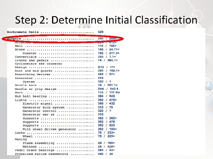Step 2: Determine Initial Classification 