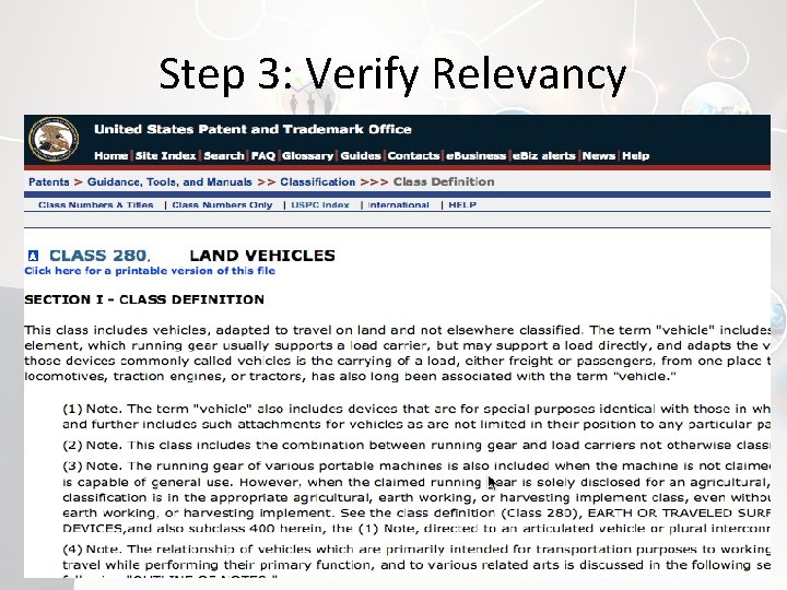 Step 3: Verify Relevancy 