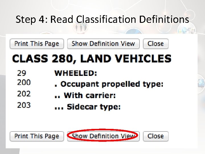 Step 4: Read Classification Definitions 