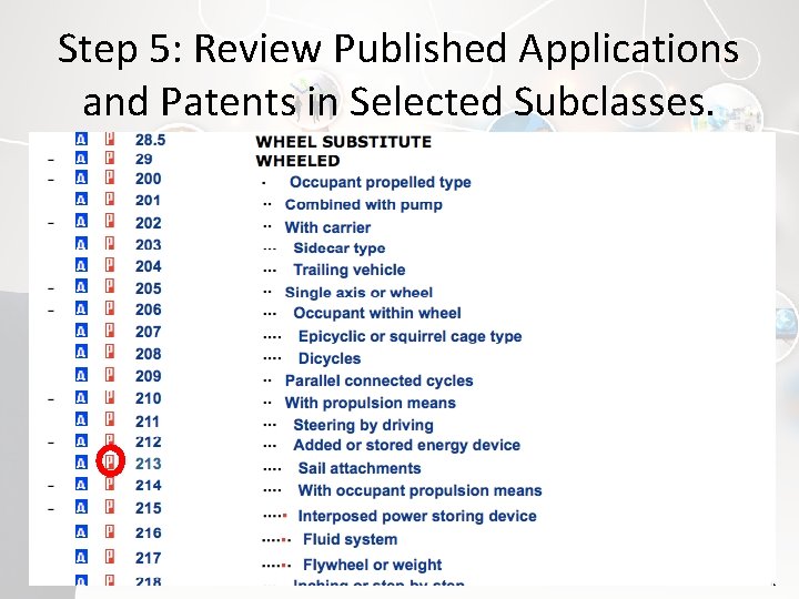 Step 5: Review Published Applications and Patents in Selected Subclasses. 