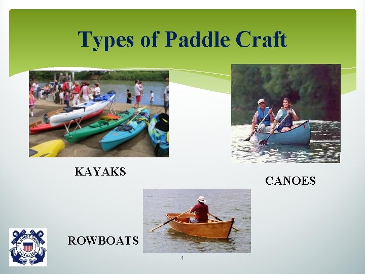 Types of Paddle Craft KAYAKS CANOES ROWBOATS 4 