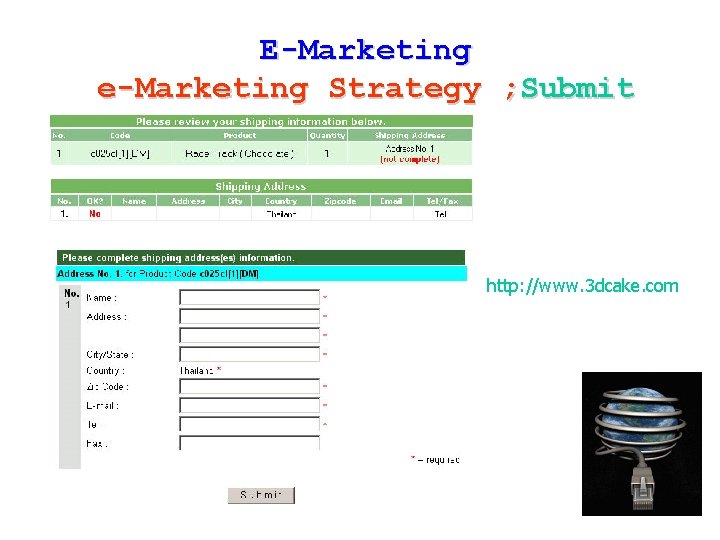 E-Marketing e-Marketing Strategy ; Submit http: //www. 3 dcake. com MK 380 Kulachatr C.