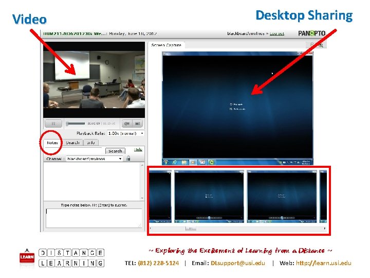 Video Desktop Sharing ~ Exploring the Excitement of Learning from a Distance ~ TEL: