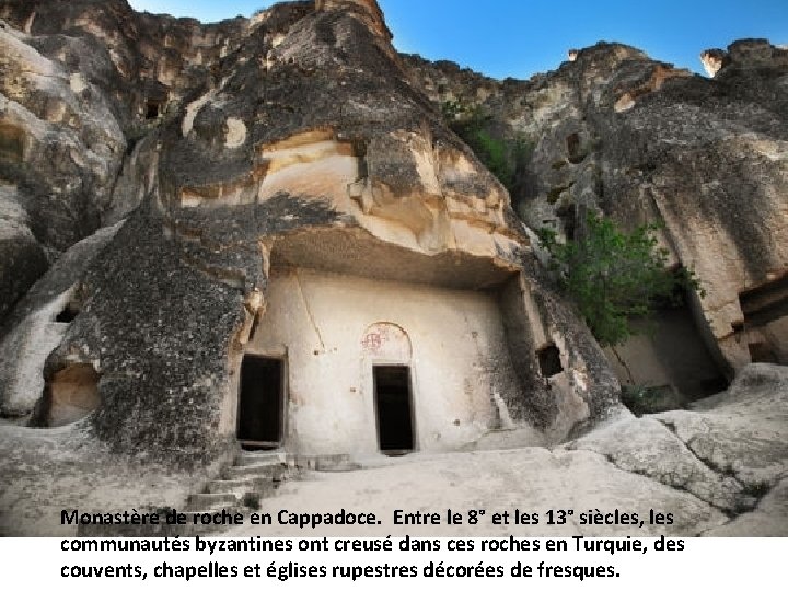 Monastère de roche en Cappadoce. Entre le 8° et les 13° siècles, les communautés