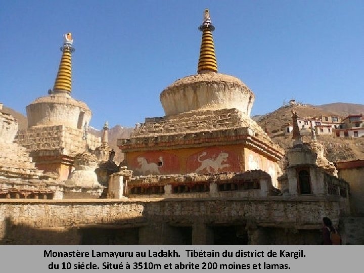 Monastère Lamayuru au Ladakh. Tibétain du district de Kargil. du 10 siécle. Situé à