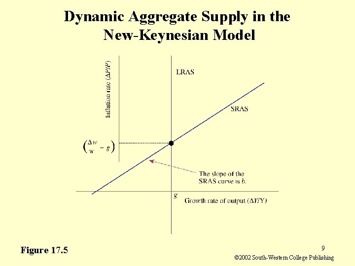 Dynamic Aggregate Supply in the New-Keynesian Model Figure 17. 5 9 © 2002 South-Western