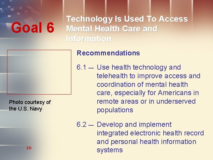 Goal 6 Technology Is Used To Access Mental Health Care and Information Recommendations Photo