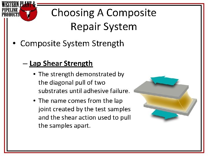 Choosing A Composite Repair System • Composite System Strength – Lap Shear Strength •