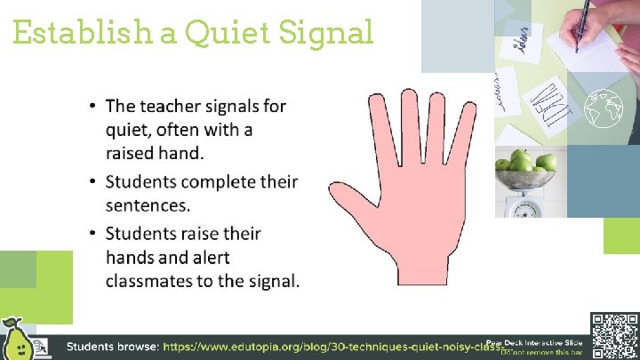 Establish a Quiet Signal 