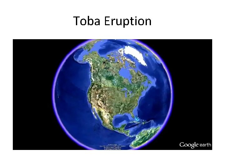 Toba Eruption Toba Eruption