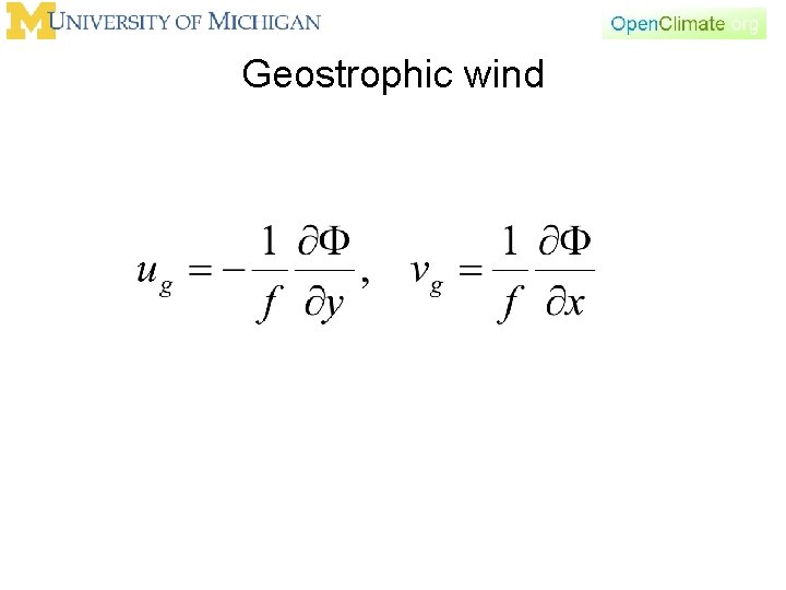 Geostrophic wind 