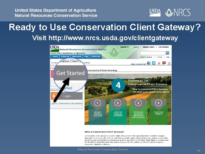 Ready to Use Conservation Client Gateway? Visit http: //www. nrcs. usda. gov/clientgateway Natural Resouces