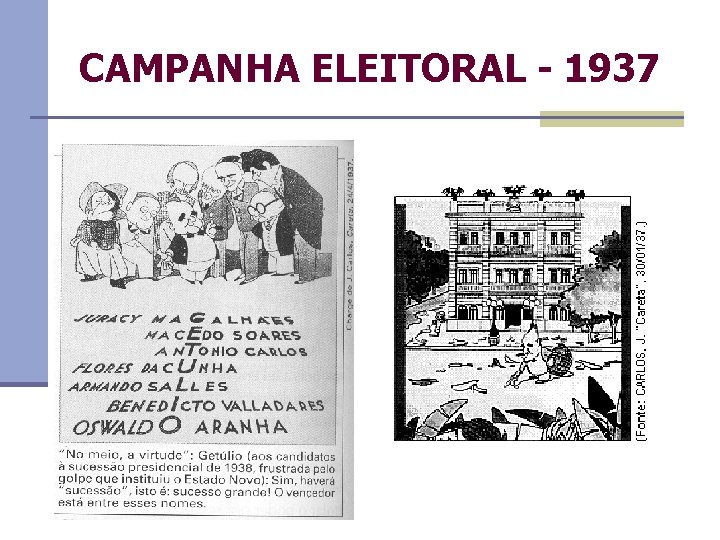 CAMPANHA ELEITORAL - 1937 