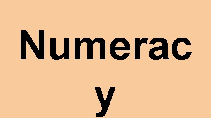 Numerac y 