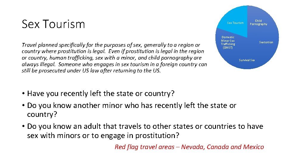 Sex Tourism Travel planned specifically for the purposes of sex, generally to a region