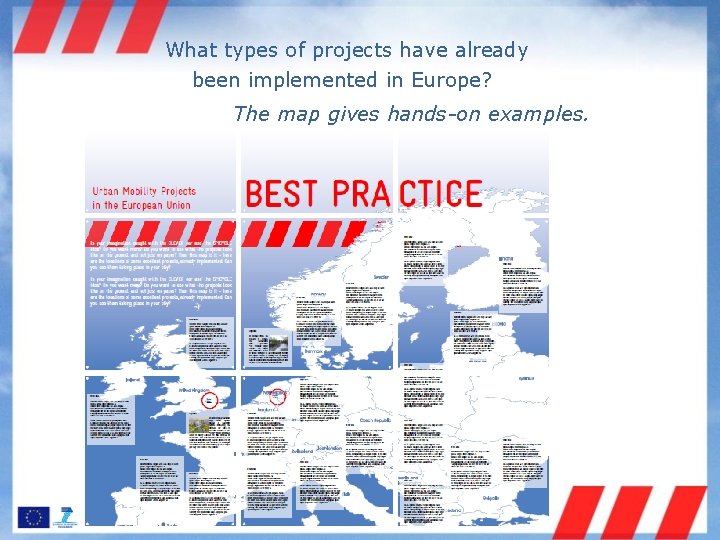 What types of projects have already been implemented in Europe? The map gives hands-on