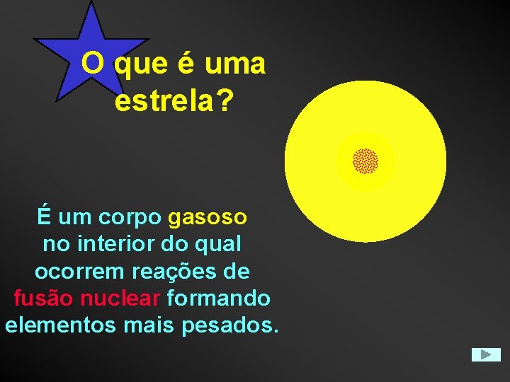 O que é uma estrela? É um corpo gasoso no interior do qual ocorrem