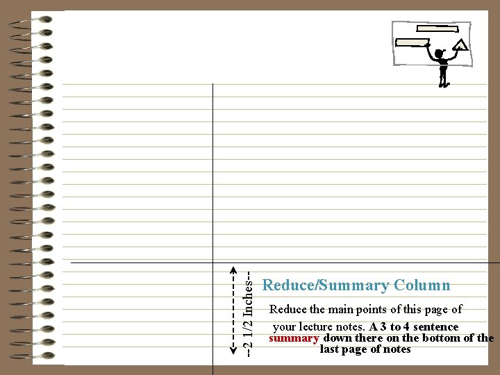 --2 1/2 Inches-- Reduce/Summary Column Reduce the main points of this page of your