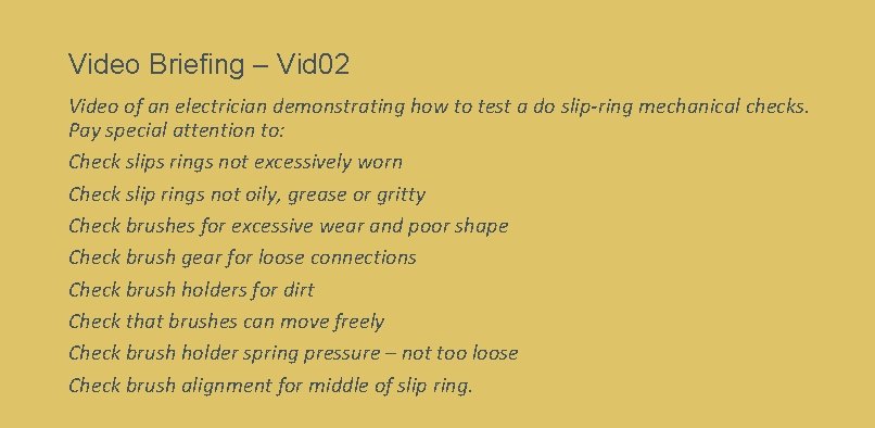 Video Briefing – Vid 02 Video of an electrician demonstrating how to test a