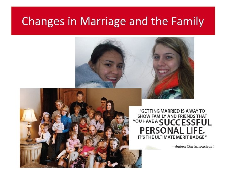 Changes in Marriage and the Family 