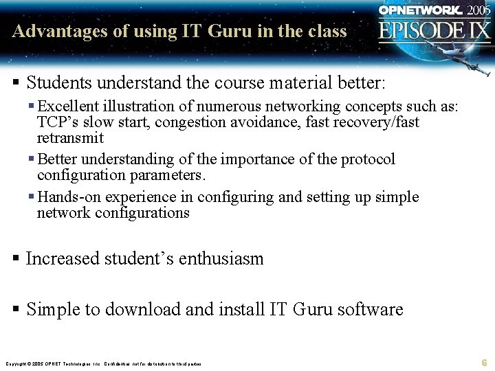 Advantages of using IT Guru in the class § Students understand the course material