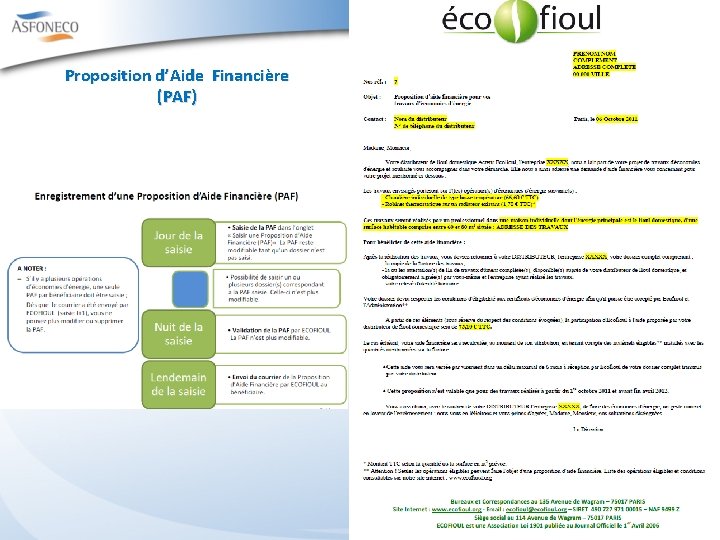 Proposition d’Aide Financière (PAF) 