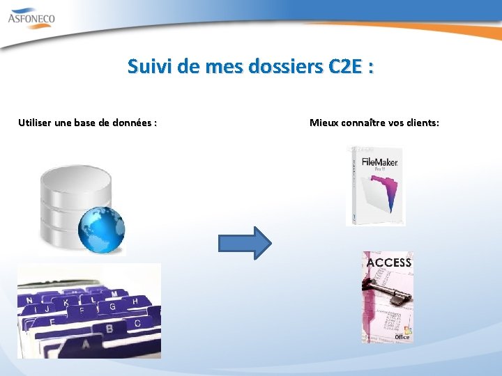 Suivi de mes dossiers C 2 E : Utiliser une base de données :