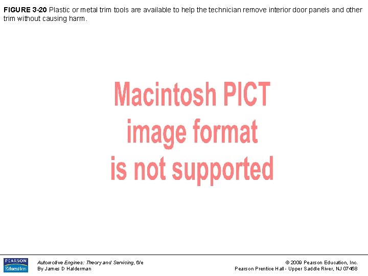 FIGURE 3 -20 Plastic or metal trim tools are available to help the technician