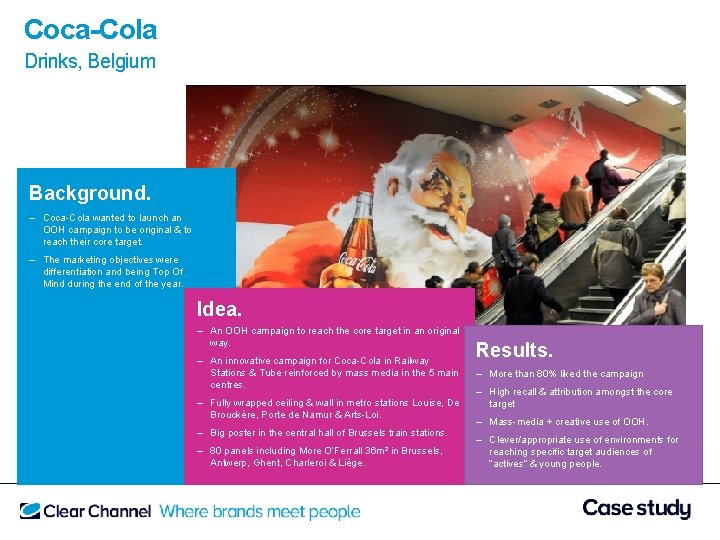 Coca-Cola Drinks, Belgium Background. – Coca-Cola wanted to launch an OOH campaign to be