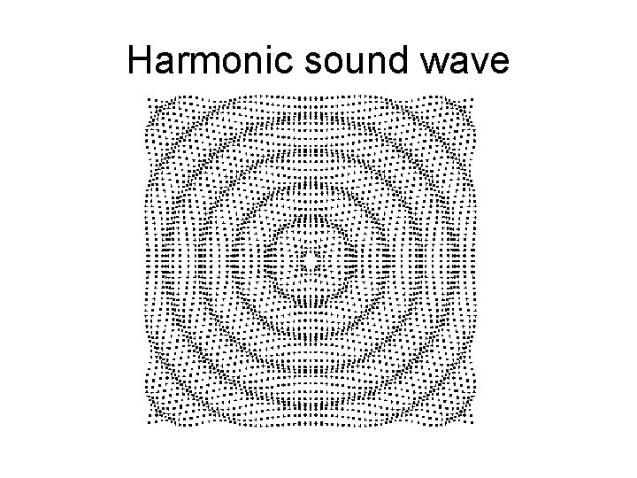Harmonic sound wave 