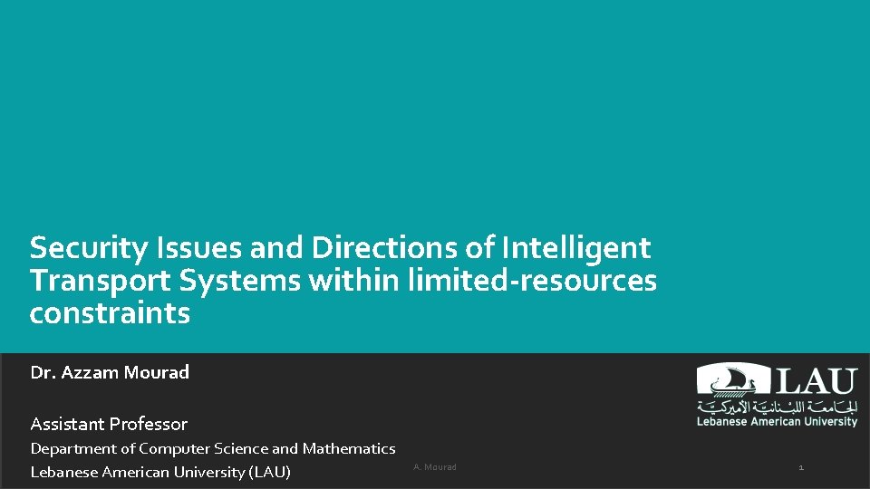 Security Issues and Directions of Intelligent Transport Systems